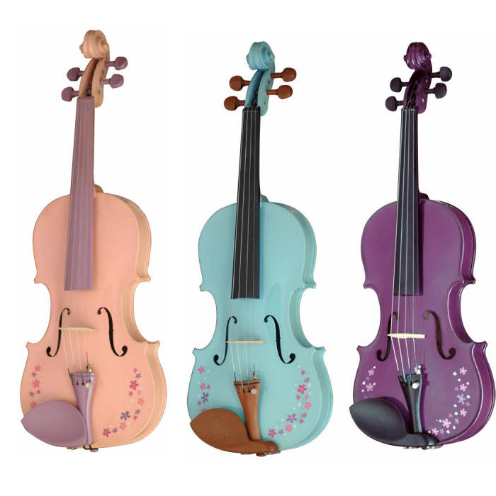 Colour Violins with Flower